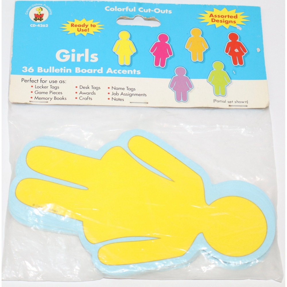 Carson-Dellosa Girls Bulletin Board Accents 36 Cut-Outs CD-4262 Classroom Decor